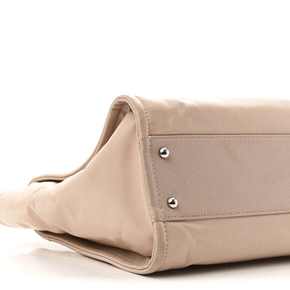 Chanel Glazed Calfskin Small Deauville Tote Light Pink Shopper Shoulder Bag - Picture 9 of 10